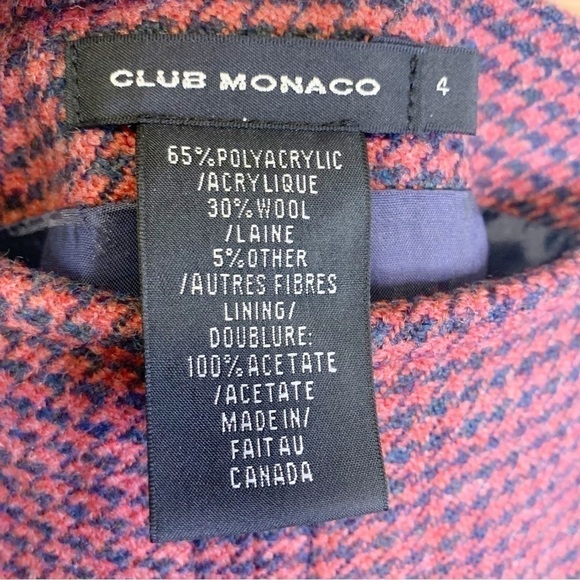 CLUB Monaco 30% Wool Blend Pencil Skirt Size 4 - Picture 2 of 9